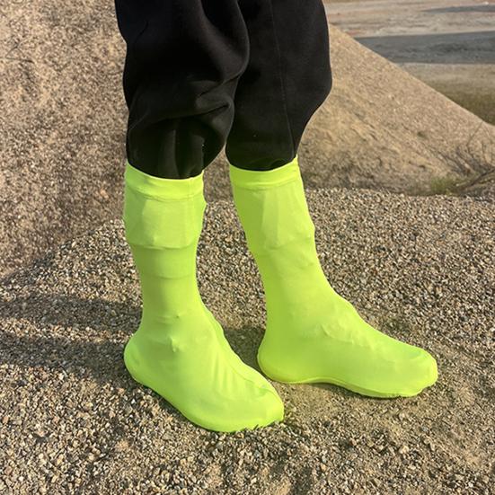 2Pcs Outdoor Shoes Covers Kids Men Women Universal Camping Hiking Travel Reusable Waterproof Sand-Proof High Top Snow Rain Boot Protector Covers