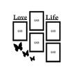 Set of 5 Photo Frames (6 X 8 Inch - 5) With Mount Paper & Love Life & 3 Butterfry Plaques.