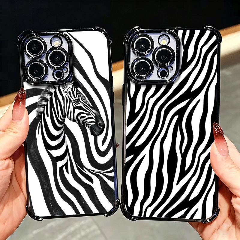 Zebra Stripe Black White Soft Phone Case For Xiaomi Poco X7 X8 Pro Max X6 X5 X3 F8 Ultra F7 M8 M7 M5S Redmi 15C 15A 15 14C 13C 1