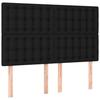 Maison Exclusive - Tête de lit Noir 144x5x118/128 cm Tissu