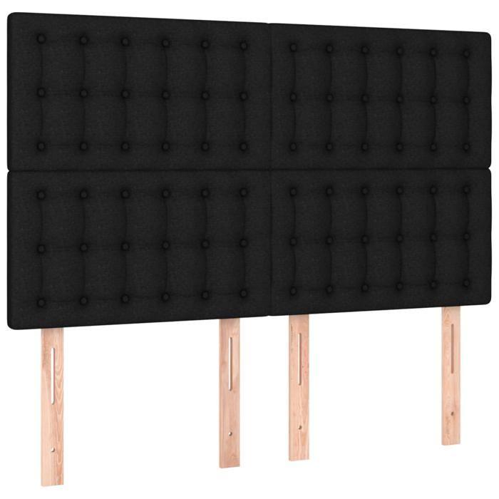 Maison Exclusive - Tête de lit Noir 144x5x118/128 cm Tissu