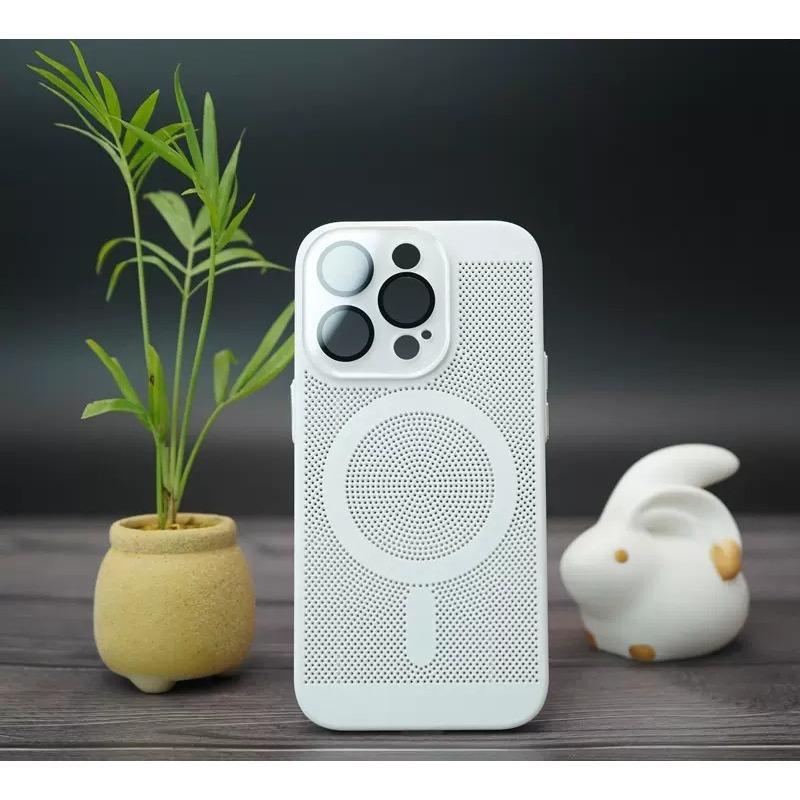 

Подходит для магнитного чехла для iPhone 15, Дышащая сетка для отвода тепла, Защитная пленка для кристальной линзы Apple 14, Защитный чехол с полным покрытием 13 iPhone11pro