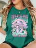 Dreamland Enjoy The Moment Printed TShirt Womens Basics Soft T Shirts Loose ONeck Short Sleeve Tops Summer Comfortable Clothes