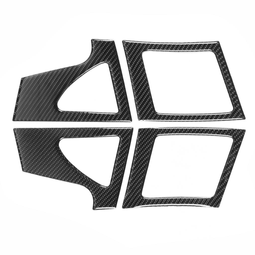 4 Stück Armaturenbrett Luftausströmer Abdeckung Auslass Kohlefaser Zierleiste Links Rechts Passend für Mitsubishi Lancer 2008-2016