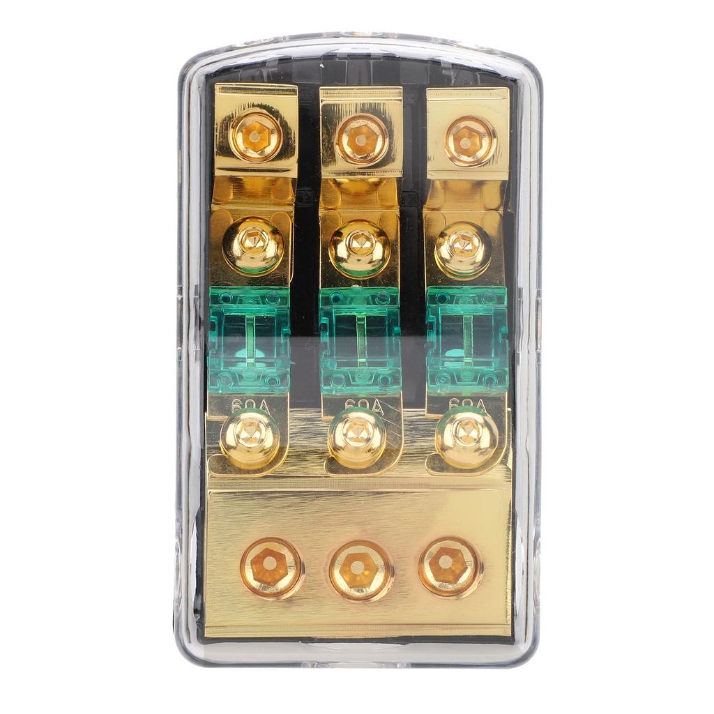 Mini ANL Fuse Holder 0 2 4 Gauge In 4 6 8 Gauge Out 60 Amp Fuse Distribution Block for Car Truck Boat Audio Stereo