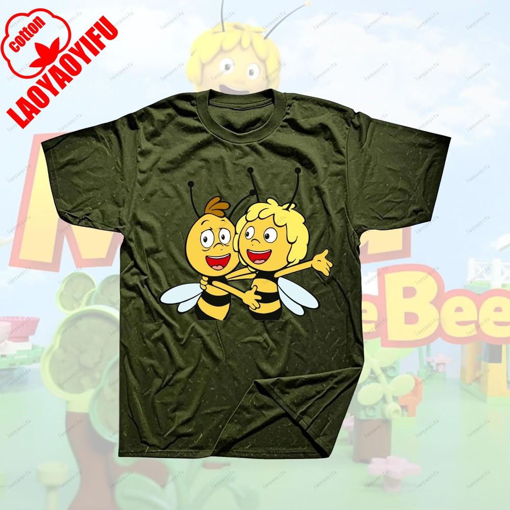 Maya The Bee Movie Cartoon Character T-shirts Cartoons T Shirt Breathable Camisetas Harajuku Creative Cool Trending T Shirt