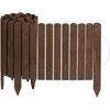 Wooden Garden Edging - CREATIVE HOME - 200 X 40 Cm - Natural Pine - Brown - UV Treated