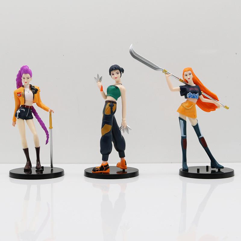 Kpop Dämonenjäger PVC Sammlerfigur mit Ständer und Zubehör zum Sammeln und Ausstellen