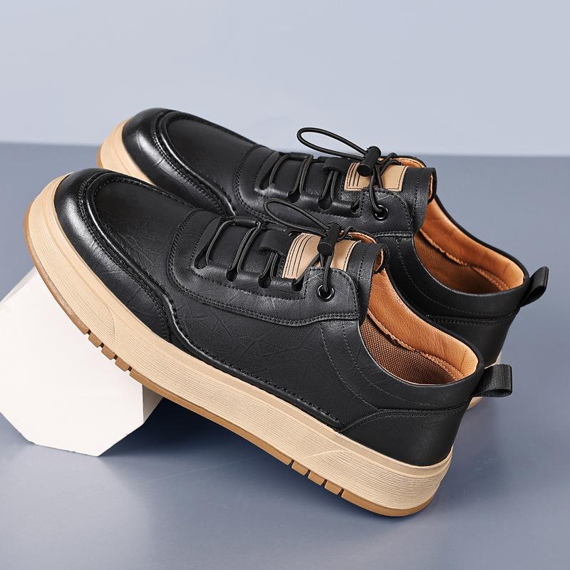 

British men s leather shoes spring and autumn platform business casual derby shoes men s wedding shoes 38