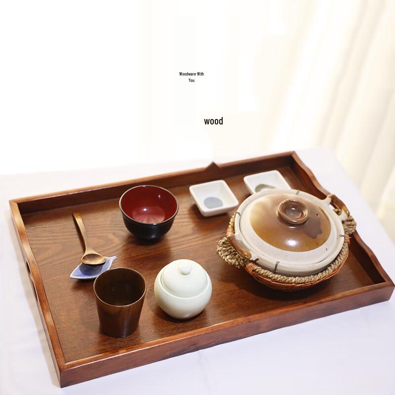 ZISIZ Extra Large Wooden Serving Tray