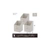 YAMAZEN Vertical Storage Box with Handle, Compatible with Color Boxes [Set of 3] Foldable, Suitable