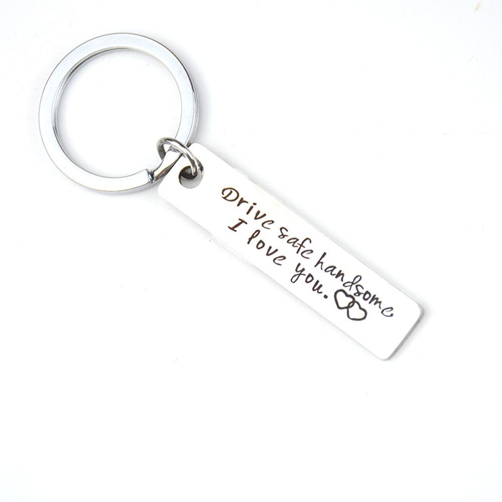 Engraved Drive Safe Handsome Hang Keys Pendants Jewelry Key Chain Key Ring Fashion Accessories