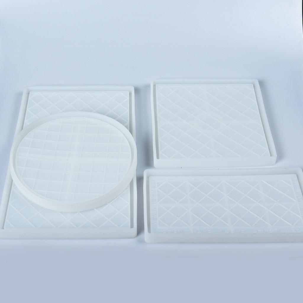 Square Plate Silicone Mold DIY Decorative Tray Round Rectangle Tray Epoxy Mold