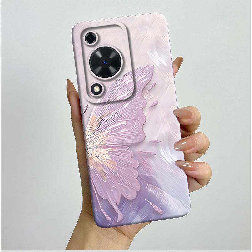Phone Case For Huawei Nova Y72 Cases Fashion Butterfly Floral Cover For Huawei Nova Y72 NovaY72 Soft Silicone Shockproof Shell