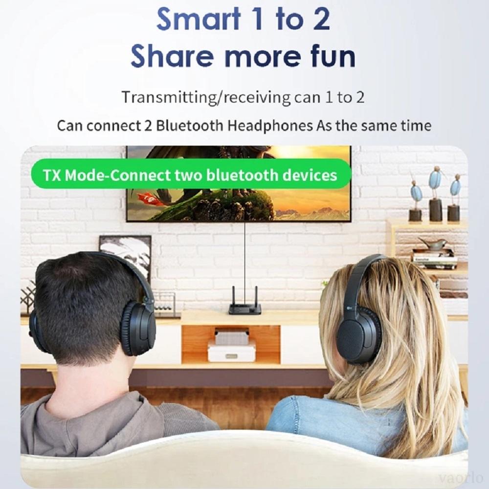 Long Range Bluetooth 5.3 Transmitter Receiver For TV Home Stereo Audio Adapter