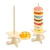 1 Set Donut-Präsentationsständer Kreative Form Wiederverwendbar Glatte Kante Gratfrei Breite Anwendung Einfache Montage Holz Lebensmittelqualität Dessert Donut-Halter für Bäckerei