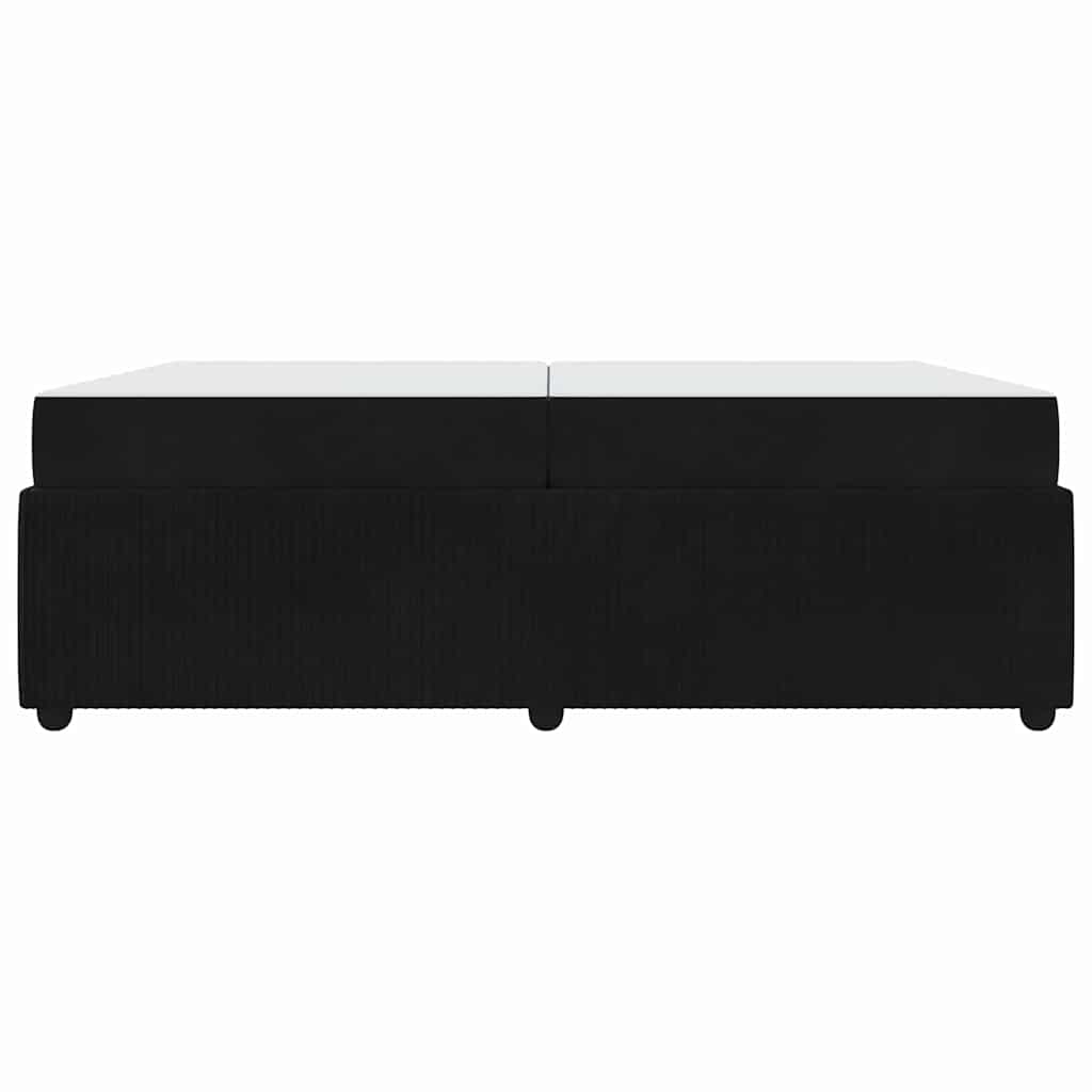 Bed Frame with Mattress Black 200 X 200 Cm Fabric
