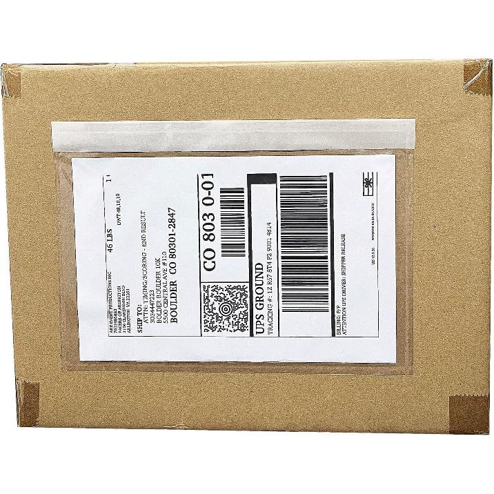 BEUYI Clear 7.5'' x 5.5'' Packing List Envelopes, Adhesive Shipping Label Pouches/Sleeves (50 Pack)