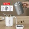 500ML Isolierte Kaffeetasse Reisebecher Thermosflasche aus Edelstahl mit Strohhalm