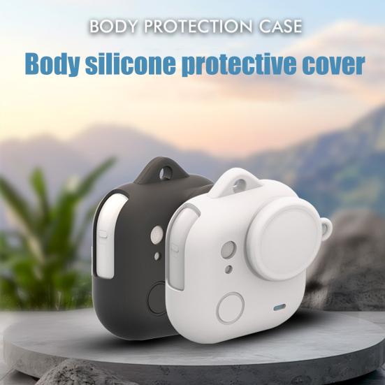 Silicone Protective Case for Insta360 GO Ultra Shockproof Action Camera Protector Cover Skin Shell with Lens Cap Sports Camera Accessories