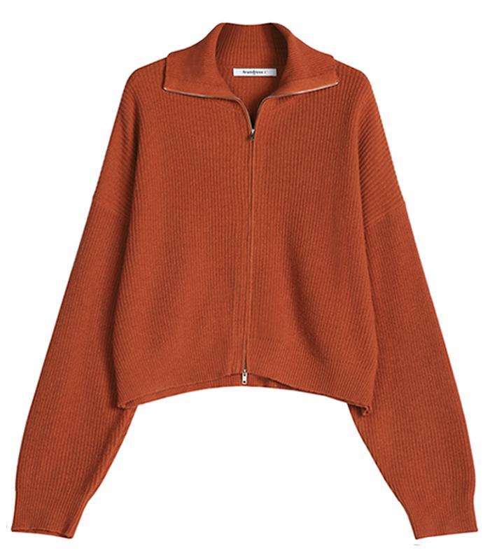 Avandress Two-Way Turtleneck Zip-Up Knit - 7Col