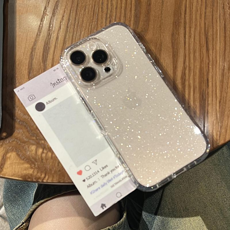Husă Transparentă de Lux cu Sclipici Bling Pentru iPhone 11 12 13 14 15 16 Pro Max X XR XS 7 8 Plus Mini Clară Antișoc Bumper