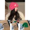 Cozy Winter Cotton Knit Hat With Stylish Lettering For Warmth And Wind Protection