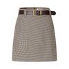 AnnaCo Vintage Belted A-line Mini Skirt