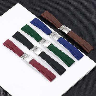 Universal Rubber Watch Strap for Rolex Submariner Oysterflex Daytona GMT Waterproof Silicone Wristband Men Women Watch Bracelet