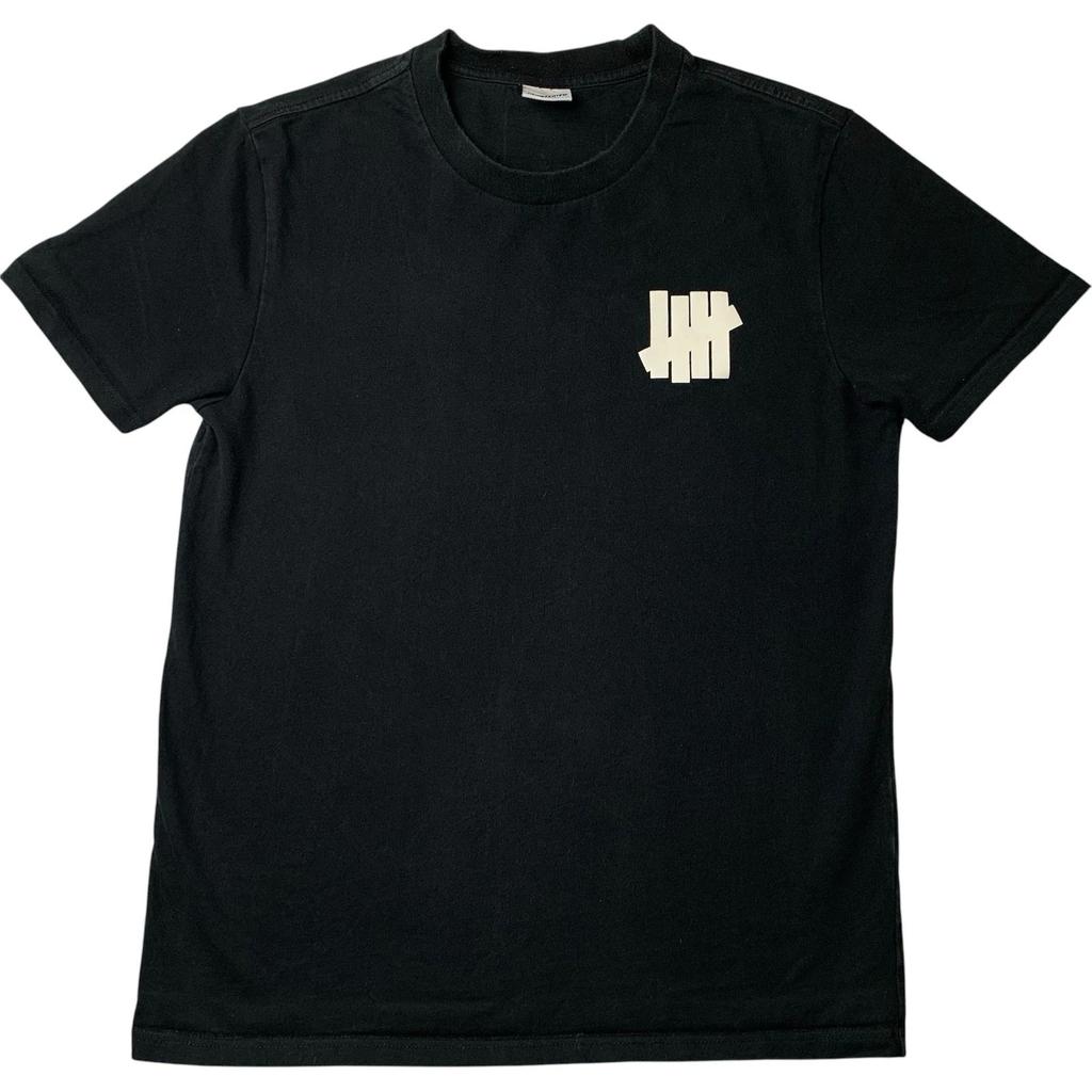 T-shirt Logo Undefeated 5 Strike Uomo Taglia Media Manica Corta Streetwear Nera