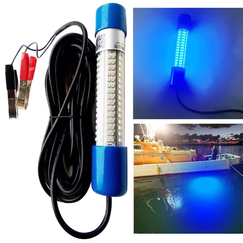 50W DC12-24V Fishing Light 1200LM Deep Drop LED Underwater Submersible Fishing Light IP68 Fish Finder Lamp Attracts Krill Light