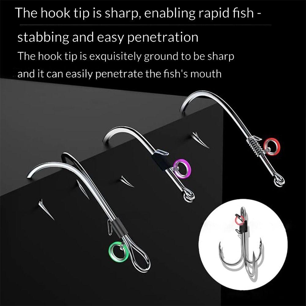 5pcs Double hook High-carbon Steel Fishhook Wacky Weedless Worm Fishing Hook  Sea Fishing