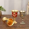 Zinc Zinc Zinc Alloy Spirits Cup Vintage Small Drinking Cup Elegant Medieval Rose Embossed Goblet  Gift