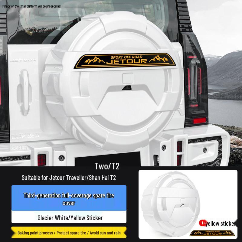 Enhanced Jetour Traveler ShanHai T2 Full-Size Thick Tire Cover with Light