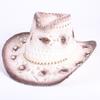 Popular sombrero de vaquero occidental hueco clásico europeo y americano, moda para hombre y mujer, sombrero de paja transpirable para vacaciones, protección solar