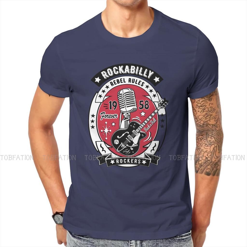 ZX Rock 50s Rockabilly Music 1958 Rock and Roll Vintage Rocker 60s 70s Guitar Tshirt Summer Mens Clothes Cotton Harajuku T Shirt