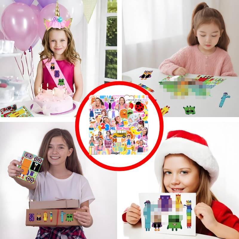 Ms Rachel Educational Stickers For Kids Featuring Unique Shapes Ideal For Learning And Fun
