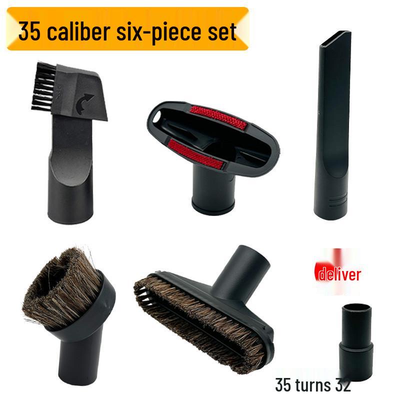 Midea Philips Vacuum Cleaner Accessory Set: Brush Head, Round Hair Brush, Flat Nozzle, 6 Pieces (32/35 Caliber)
