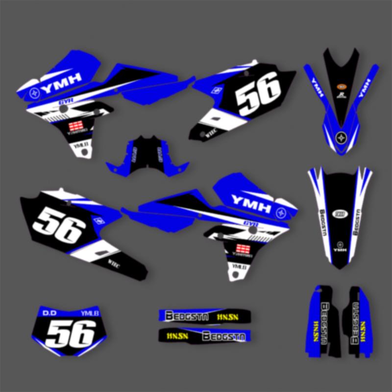 PowerZone Custom Team Graphics Backgrounds Decals Stickers Kit For YAMAHA 14-18 YZ250F 15-18 YZ250FX WRF250 14-17 YZ450F