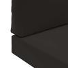 Outdoor Sofa Cushions 2 Pcs Black Polyester