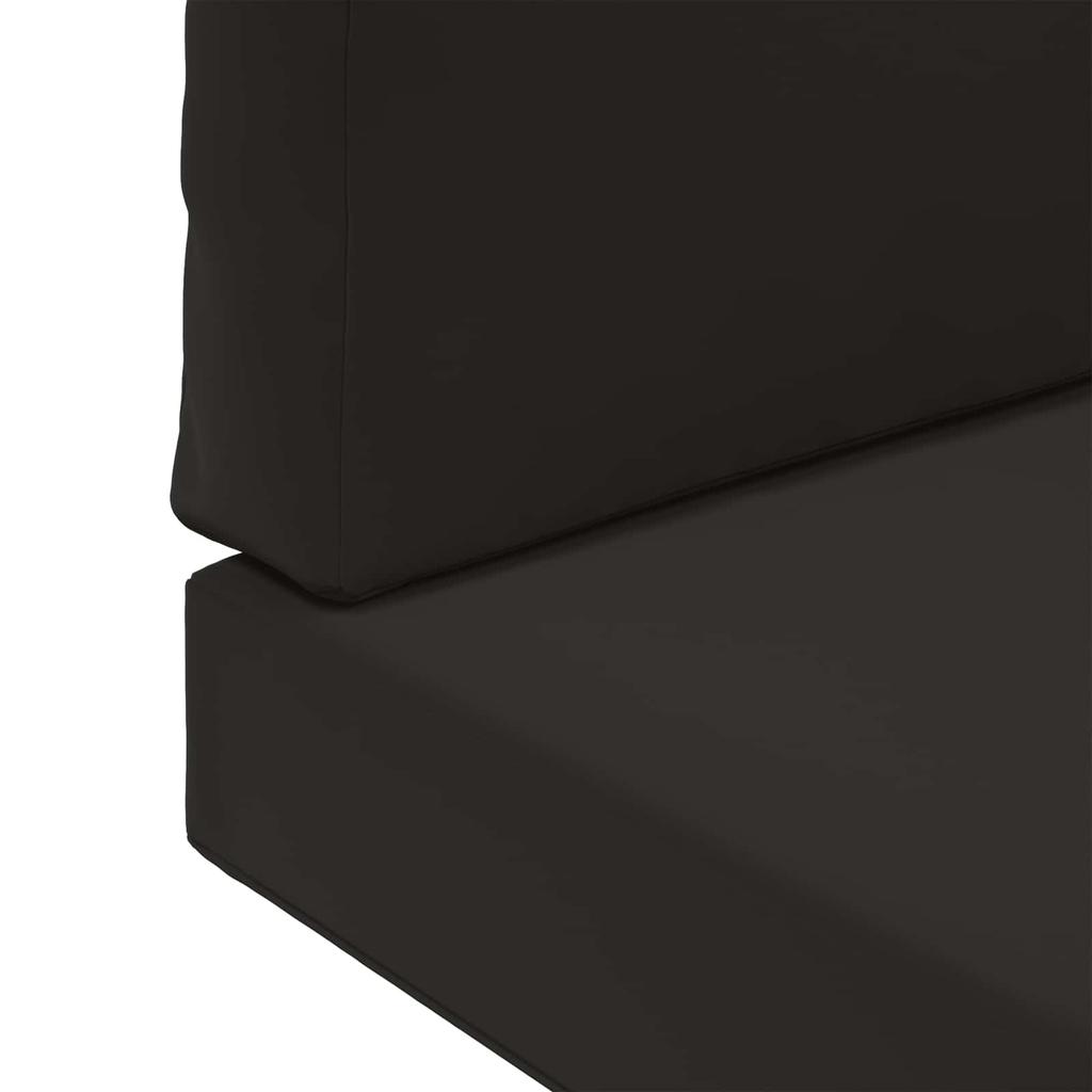 Outdoor Sofa Cushions 2 Pcs Black Polyester