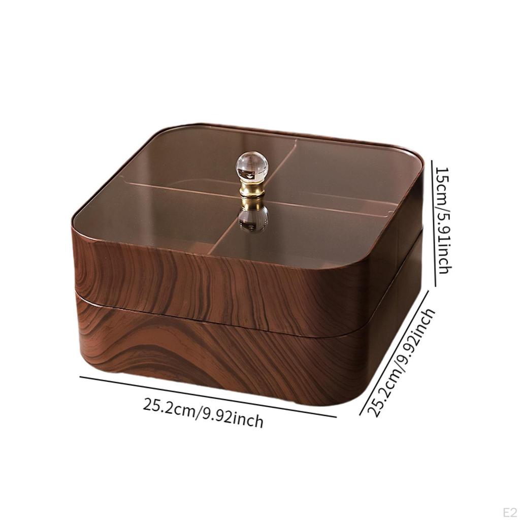 Divided Serving Tray Candy And Dry 2 Tier Decorative Storage for Sweets,