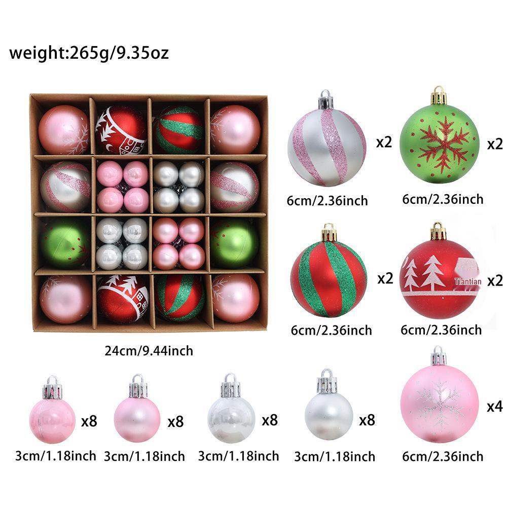 Creative Painted Electroplated Christmas Ball Ornaments with Gift Box