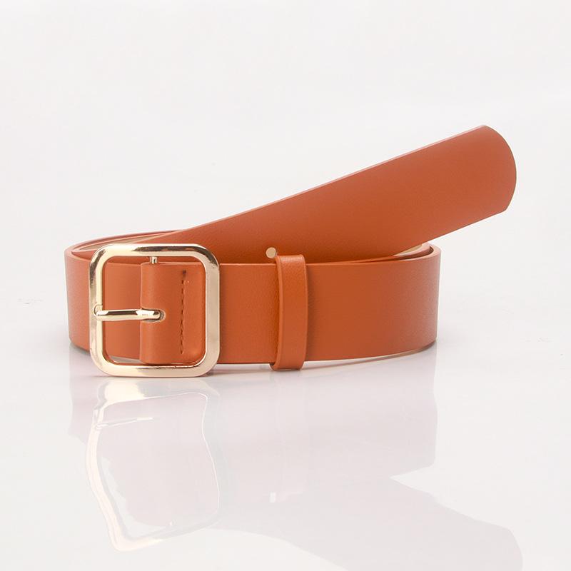This New Korean-style Women's Belt Is Retro, Simple and Versatile. It Features A Square Buckle and Pu Leather, Making It A Popular Belt for Women