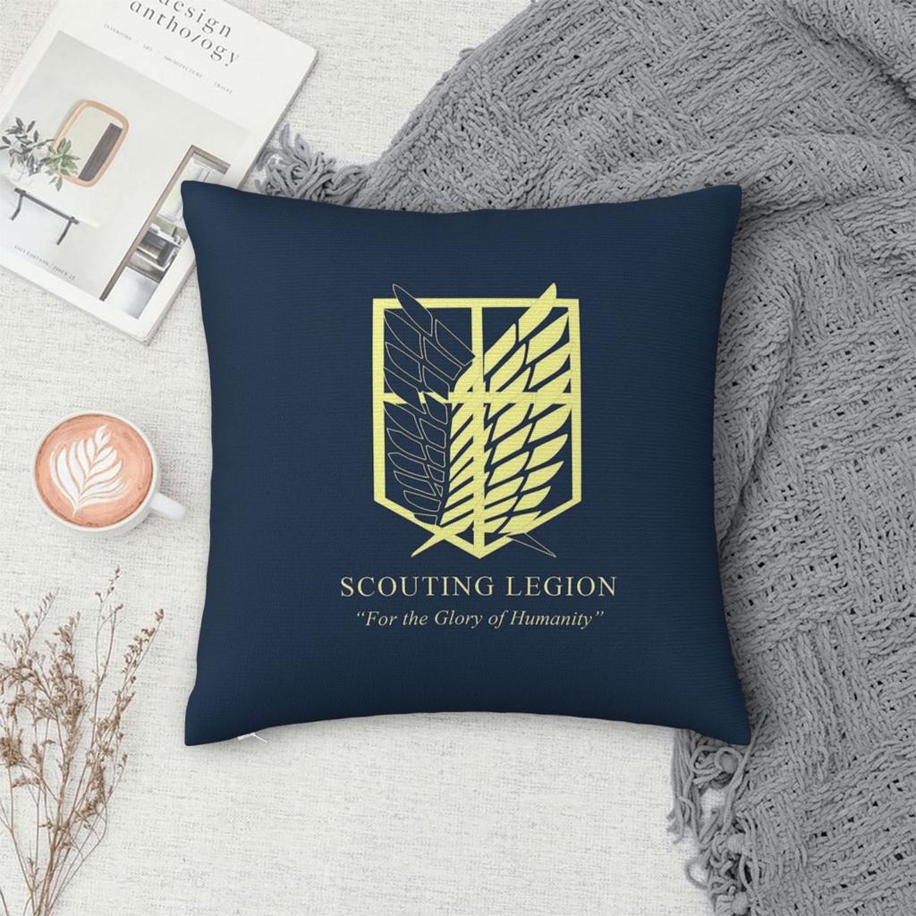 Shingeki No Kyojin Attack On Titan Wings Square Pillowcase Pillow Cover Cushion Throw Pillow for Home Sofa Living Room