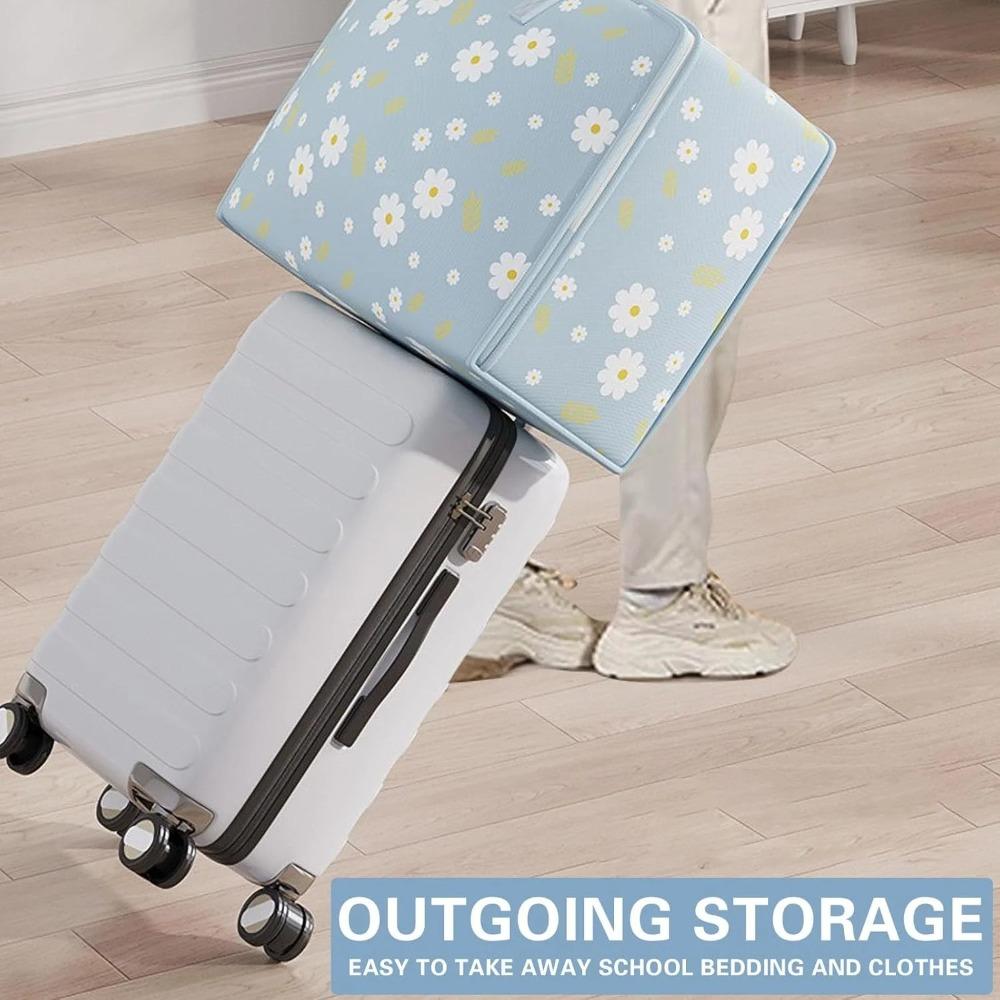 With Handle Quilt Storage Bag Foldable Moving Storage Quilt Bag for Home