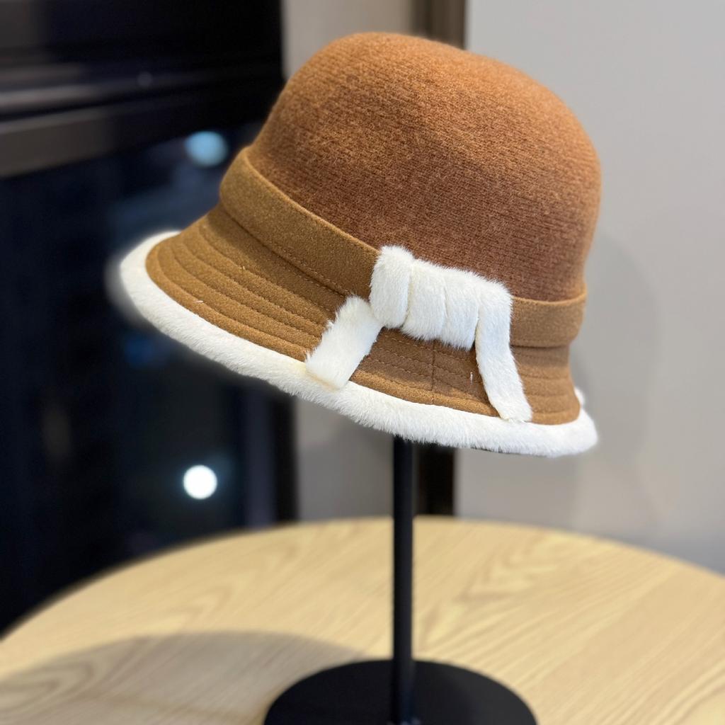 Korean Style Color Matching Autumn and Winter New Hats for Women Fashionable Mom Fisherman Hats Winter Versatile Basin Hats Trendy Warm Bucket Hats