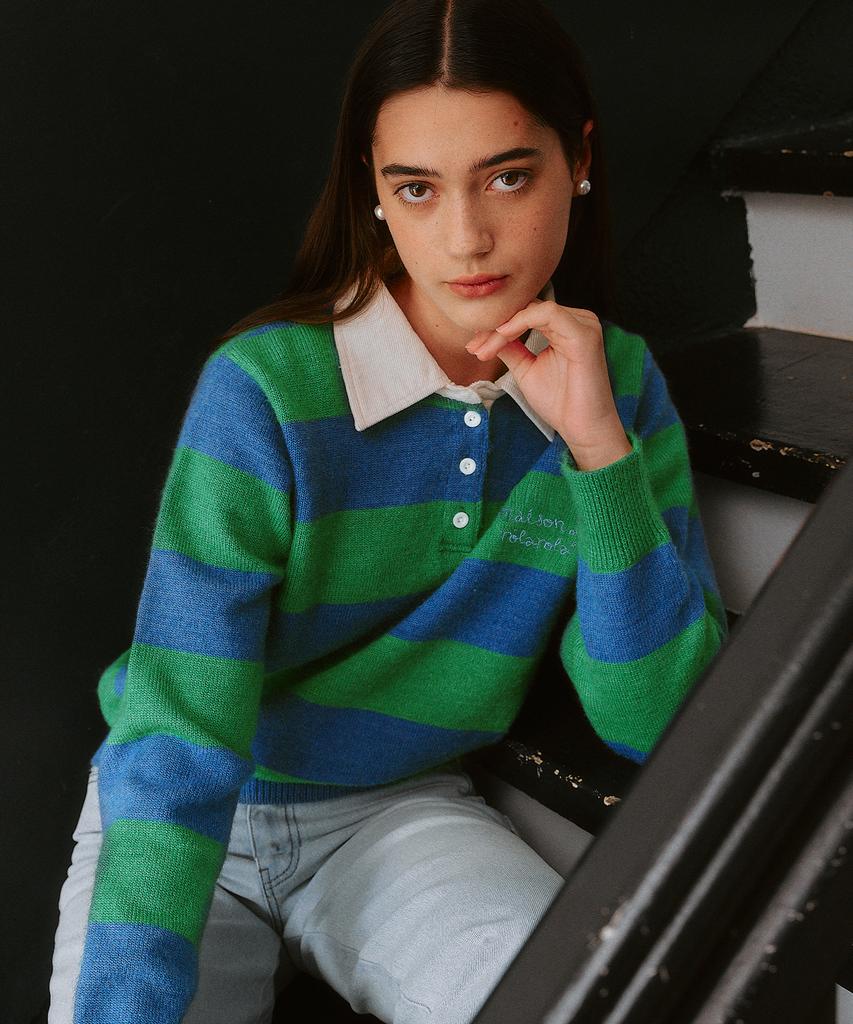 ROLAROLA Stripe Pk Knit Green