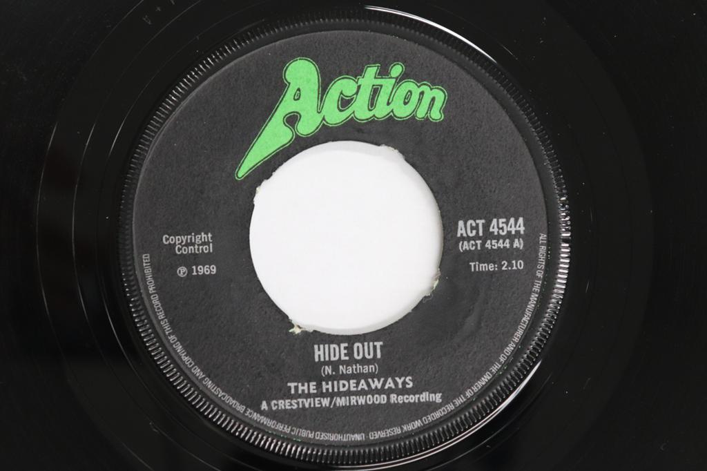 7inch Record HIDEAWAYS - Hide Out ACT4544 Action 1969 UK Soul/Funk Used