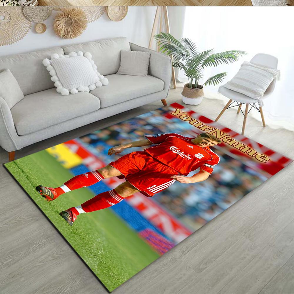 Liverpool Customize Your Name Floor Rug Office Rug Design for Bedrooms Hallway Living Rooms Balcony Antislip Carpet Anime Office Decor